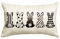 Artoid Mode Fünf Weiß Schwarz Hasen Ostern Kissenbezug, 30x50 cm Frühling Saisonnal Zierkissenbezug Cushion Cover Couch Wohnzimmer Deko
