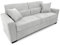 fornera f60 Sofa mit Schlaffunktion - 3 Sitzer Schlafsofa und Klappsofa mit hochwertiger Kaltschaummatratze & CATAS Bettgestell - Schlafcouch mit Bettfunktion hellgrau (Chalk Grey)