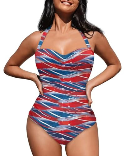 Belidome UK Flag Print Athletic Brazilian Push Up Swimsuit Bikini Swimwear Beachwear