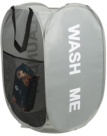 KIAYOO Cesto Ropa Plegable,Cesta Ropa Sucia,Cesta Ropa Limpia para para el Baño,Dormitorio,Lavandería,Hotel y Viajes,Gris