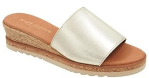 Andre Assous Damen Nessie Wedge Sandal, Platin, 37 EU