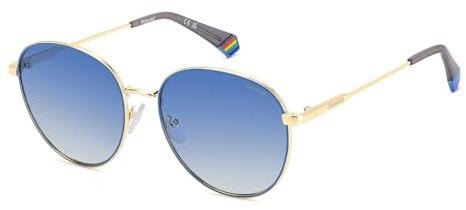 POLAROID Unisex PLD 6215/S/X Sonnenbrille, Gold blau, 56