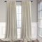 Pitalk Flax Linen Curtains 80 Inches Long for Living Room Semi Sheer Linen Large Drape Extra Wide Beige Light Filtering Curtains for Sliding Patio French Door 2 Panels Back Tab 60x80 Length 5 FT Wide