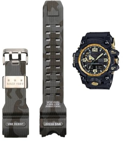 Camouflage-Harzarmband, passend for Casio G-SHOCK GWG-1000 Mudmaster Herren-Ersatzband, Nachrüstung von Uhrenzubehör (Color : GWG-Camo Black-S, Size : GWG1000)