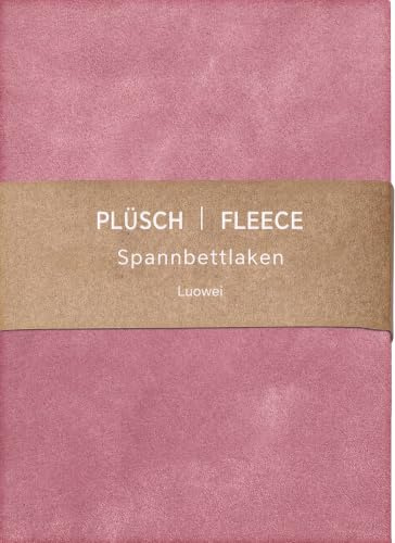 Luowei Winter Spannbettlaken 90x200cm Rosa Samt Extra Warm Boxspringbett Frottee Bettlaken Flanell Spannbetttuch Uni Muster Spannbetttücher 90x200cm für Hohe Matratze Steghöhe 25-30cm