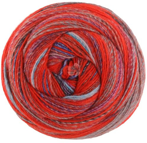 LANA GROSSA Gomitolo Magico | Dochtgarn mit Farbverlauf | Handstrickgarn aus 60% Schurwolle & 40% Polyacryl | 200g Wolle zum Stricken & Häkeln | 700m Garn FB 3029