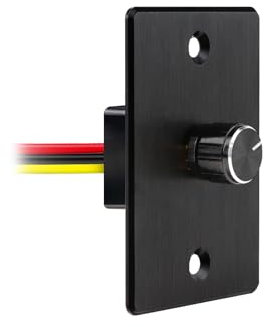 acegoo 12V Dimmer Switch Campervan Boat High-side PWM Dimmer, Perfect for Motorhome Truck Cars Strip Light and 12V LED Light Fixture, Rotary Dimming Rated 6A (Black)