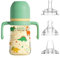 Baby Sippy Cup, Non Spill Cup for Toddlers, Baby Straw Cup with Handles, Spill-Proof, Leak-Proof Soft Spout Cup 240ml/8oz, with 3 Types Silicone Spouts, BPA-Free (Green)