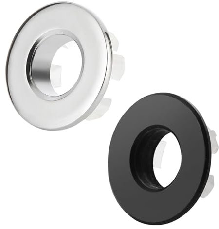 2 Stück Waschbecken-Überlaufabdeckung, Waschbecken-Überlaufring, Runder Überlaufstopfen, Überlaufabdeckung Ersatz, Badewannen-Überlauf-Ablaufabdeckung, Waschbecken-Zubehör Für Küche Und Bad