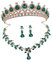 VALICLUD 1 Satz Krone Halskette Ohrringe Strass Halskette Strass Tiara Brautkronen hochzeitshaar schmuck wedding hair accessories Anzüge Kronen für Frauen Hochzeitsschmuck Zinklegierung rot