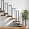 U-Shaped Indoor/Outdoor Stair Handrail, Handrail Stairs, Railing Stairs, Outdoor Stair Railing, Handrail Black Railing for Balconies, Hallways, Apartments, Villas(U-Black 85cm)