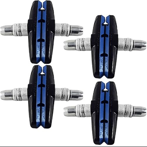 CZ Store®- Fahrrad-V-Brake-Set -|8 STÜCK Kompletter Satz Bremsbeläge für Fahrradbremse - Bremsbelag mit Unterlegscheiben & Muttern - Blau