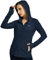WILLIT Damen Laufjacke Sportjacke Langarm Sonnenschutz Hoodie UV Shirts Laufshirt UPF 50 Leichte Jacke Yoga Fitness Sport Wandern mit Taschen Navy XL