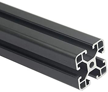 Iverntech 2 Stück 400 mm 4040 Schwarzes Aluminiumprofilextrusion mit 8mm Schlitz der Serie 40 für 3D Drucker und CNC DIY Lasergravurmaschine