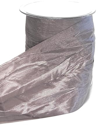 s.dekoda Tischband Crash 15m x 100mm Taupe Crashband glänzend Dekoband Crashstoff Knitterband [D2234-410]