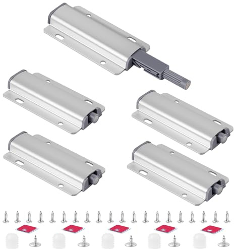vsshe Drucktüröffner Schrank Push to Open Türöffner, 5 Stk Schranktür Dämpfer, Magnetische Türschnäpper Push, Türen Möbel Schubladen Schranktür Magnetschnäpper Drucktüröffner, Druckschnapper Öffner, B