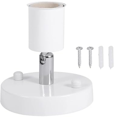 Durlo Douille d'ampoule E27 rotative à 180 degrés, support de lumière mural moderne et réglable, base en céramique et fer blanc