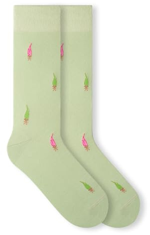 von Jungfeld Bio-Baumwoll Socken Damen Herren, Lange bunt gemusterte Businesssocken & Anzugsocken, 1 Paar, Gr.36-46