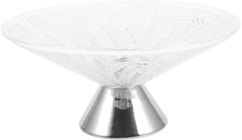 Alipis Bol sur Pied et Coupe à Fruits en Verre pour Service et Présentation, Plateau Multifonction pour Fruits Secs et Centre de Table