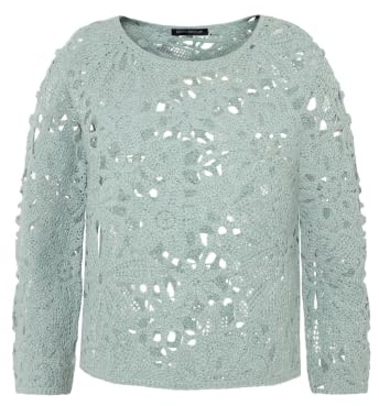 Betty Barclay Damen Lochstrick-Pullover mit U-Boot-Ausschnitt