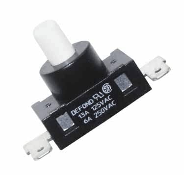 Interrupteur aspirateur 13mm x 23mm - 2 cosses Delonghi 5211410061