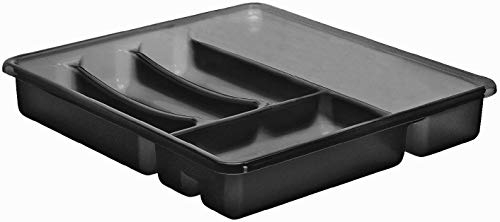 Rotho Basic Besteckkasten mit 6 Fächern, Kunststoff (PP) BPA-frei, anthrazit, (39,0 x 32,0 x 6,0 cm)