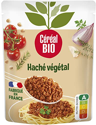 Céréal Bio Protéines de Soja, Oignons, Concentré de Tomate, Herbes de Provence – Plat Cuisiné Bio Individuel, Micro-Ondable, Prêt à Réchauffer – 250g