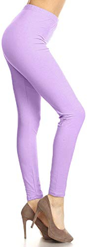 Leggings Depot Damen-Leggings mit hoher Taille, Capri-Druck, Übergröße, Flieder, 1X-3X