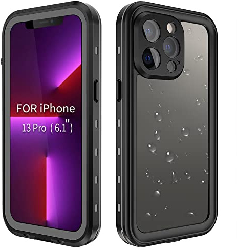 BDIG Waterproof case for iPhone 13 Pro, IP68 Waterproof Full Body 360 Shockproof Snowproof Dustproof Protector Case With Built-in Screen Protector for iPhone 13 Pro