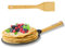 Sartén de hierro fundido para crepes con mango de madera desmontable y espátula 22 cm