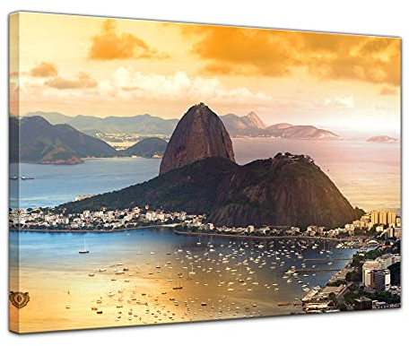 Bilderdepot24 Bild auf Leinwand | Copacabana - Rio De Janeiro I in 70x50 cm als Wandbild | Wand-deko Dekoration Wohnung modern Bilder | 211415