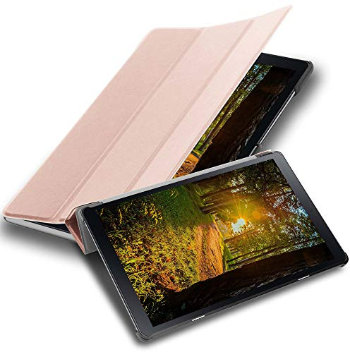 Cadorabo Hülle kompatibel mit Samsung Galaxy Tab A (10.5 Zoll) Tablethülle mit Auto Wake Up aus Kunst Leder Flip Klappbare Stoßfeste Magnetische Cover Hülle für Galaxy Tab A (10.5 Zoll) Tasche in Rosa