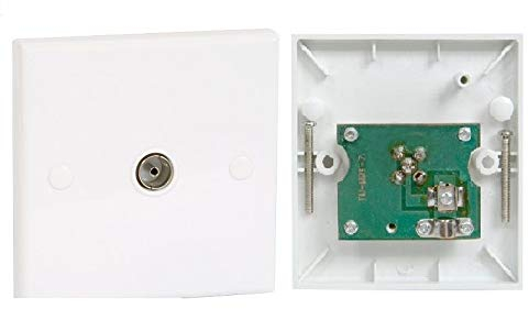 K M Electronics® Single Coax COAXIAL Wall Socket Plate TV Virgin Cable Sky