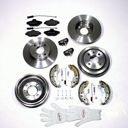 Autoparts-Online Set 60016190 Bremsscheiben Bremsen Set vorne Bremstrommeln Bremsbacken Zubehör für hinten