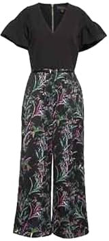Ted Baker London Black Darcy Fortune Printed Jumpsuit, Schwarz, 3