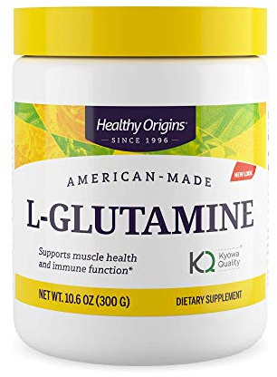 Healthy Origins L-Glutamine Powder 5,000 mg per Serving, 10.6 oz (300g) - American-Made USP Grade Amino Acid Supplement - Supports Muscle Recovery, Immune Function & Microbiome Health