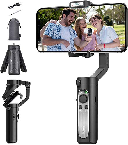 Hohem iSteady X ISX01B - Estabilizador de cardán de 3 Ejes Plegable Ultraligero para iPhone y Smartphone Android, Color Negro