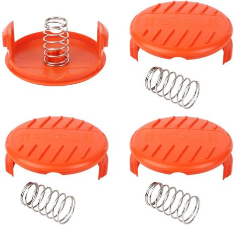 Jicyor 4PCS Capuchon Bobine Ressort, Remplacement Black Decker Capuchon Bobine Rechange Weed Eater Couvercle pour Taille-Haies AFS