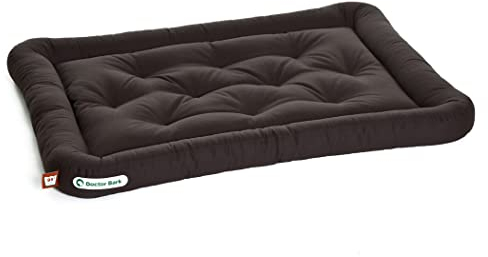 Doctor Bark Hundekissen - orthopädisches Hundebett, 95°C waschbar, hygienisch, robust & bequem (L - 90x70 cm, Braun)