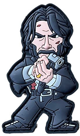 Agent Yaga Hitman John PVC Rubber Morale Patch mit Hakenklett für Rucksäcke für Schützen Polizei Soldat Airsoft Fun