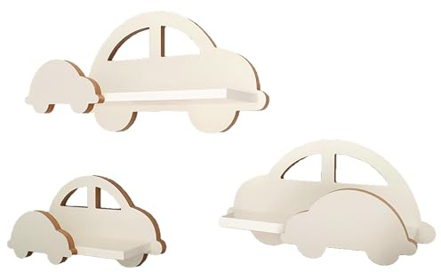 MOLILAND Auto Wandregal, 3er Set, Monte Carlo, Extra, Elegance - Skandinavischer Stil