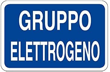 NEW CARTELLO SEGNALETICO - gruppo elettrogeno - Adesivo Extra Resistente, Pannello in Forex, Pannello In Alluminio (PANNELLO IN FOREX 20X31 cm)