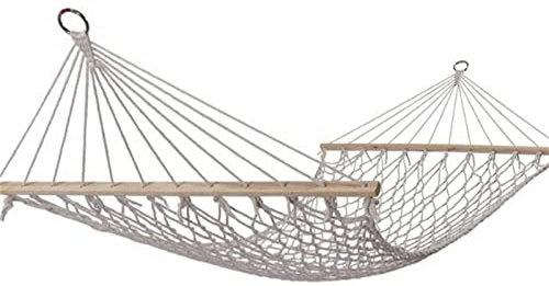 Lightweight Portable Hammock Patio Hammock Folding Spreader Bar Portable Hammock for Camping Outdoor for Outdoor Hiking (Color : White, Size : 200x100cm)