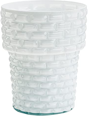 botle Pot d'orchidée en verre avec cylindre et mur - Diamètre : 13,5 cm - Hauteur : 16,5 cm - Structure en brique