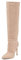 Joliss Donna Tacco Alto Stivali Alti Donna Appuntito Stivali Alti Donna Senza Chiusura Serata Stivali Alti Beige Numero 38 EU/39Cn