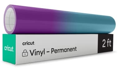 Cricut Vinyl mit wärmeaktivierter Farbveränderung (Permanent) | Lila <-> Türkis | 30,5cm x 61cm (12 x 24) | Selbstklebende Vinylrolle | Für alle Cricut-Schneidemaschinen