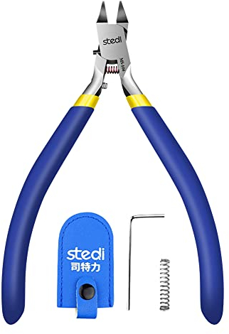 Stedi 4.7-inch Model Nipper, with Ultra-Thin Single-Edge and Blade Case Plastic Model Tools for Gundam Repairing Plastic Model and Fixing,Blue