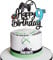 SYKYCTCY 1 Pack Happy 9th Birthday Cake Topper Glitter Video Game Cake Pick Game On Controllers Ninth Cheers to 9 Years Cake Decoration for Game Theme Happy 9th Birthday Party Supplies Black