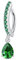 JeryWe 14G Clicker Bauch Ringe 316L Chirurgenstahl Dangle Bauchnabel Ring CZ Teardrop Anhänger Barbell Body Piercing Schmuck Grün