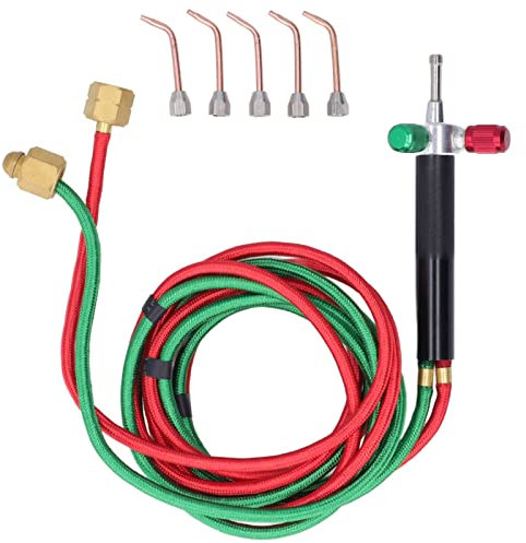 Mini-Gasbrenner, Mikro-Schweißbrenner mit 5 Stück austauschbaren Spitzen, Schmuck Lötbrenner Löt-Kit für Schläuche Schmuck Reparatur Brenner, robuste Hochtemperatur-Schweißen